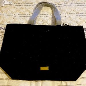 Jimmy Choo Black Sparkle Canvas Tote Perfume Bag